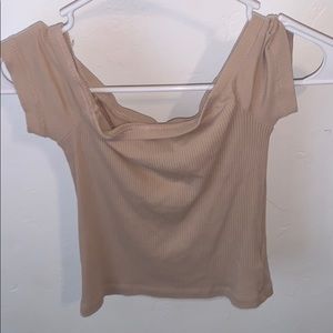 Nude off the shoulder top